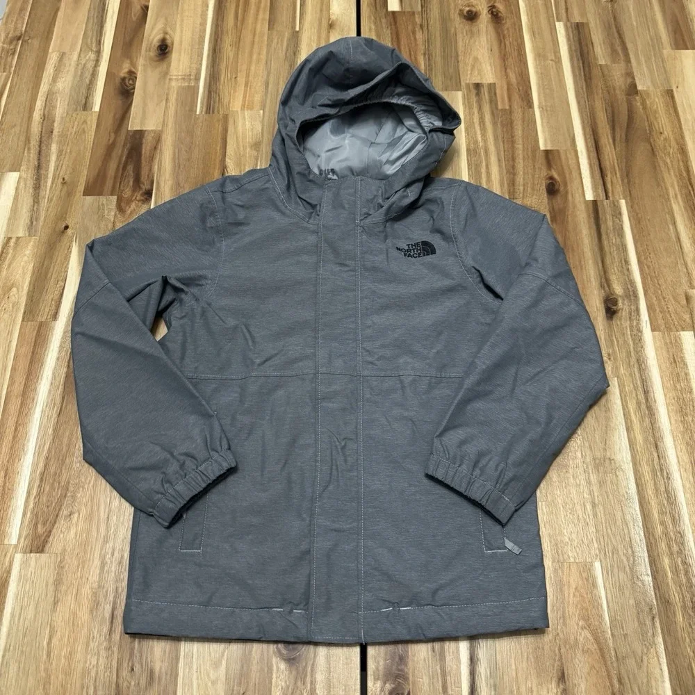 North Face Jacket‎ Youth XS 6 Gray Dryvent Shell Lightweight Full Zip Outdoor